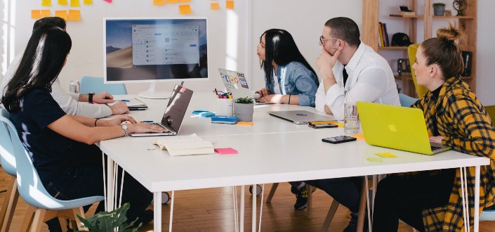 Group of people having a meeting