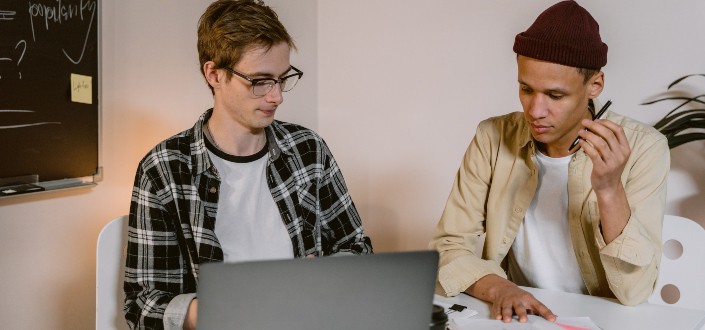 Men Working Together at the Office