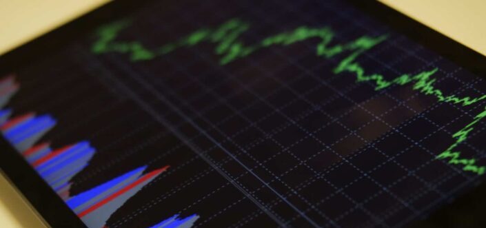 Black Blue and Red Graph Illustration