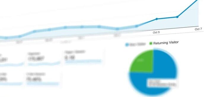 Blue and Green Pie Chart and Line Chart