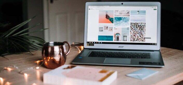 A Laptop With Coffee Beside It