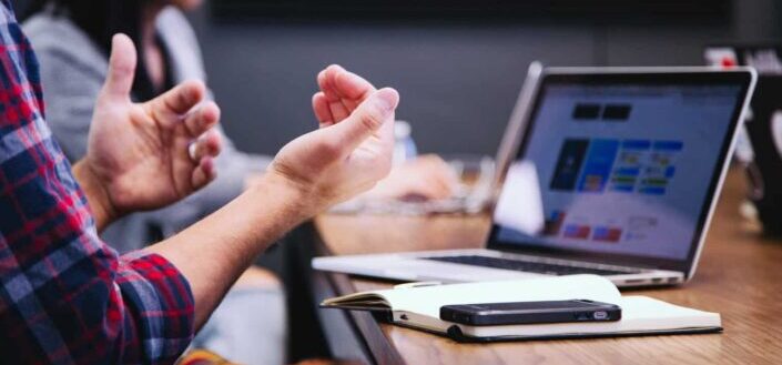 Man Explaining To His Team