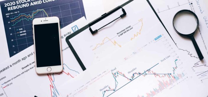 Phone on Clipboard with Statistical Data