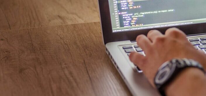 Laptop Computer Showing C++ Application