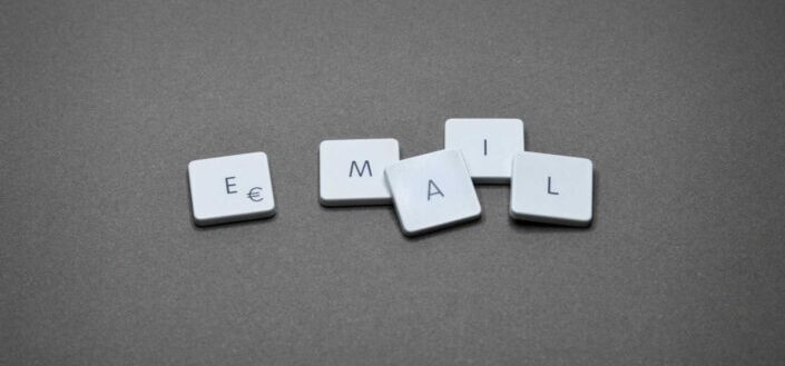 Email Blocks on Gray Surface