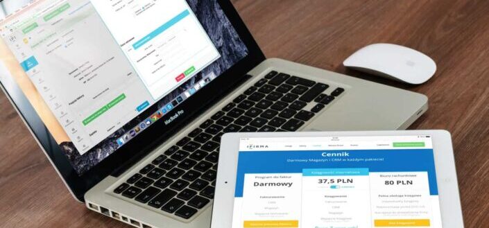 Ipad on Macbook Pro Beside Apple Magic Mouse