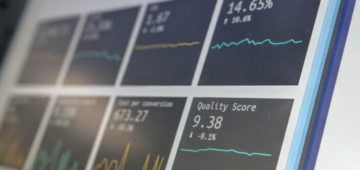 Data Reporting Dashboard on a Laptop Screen